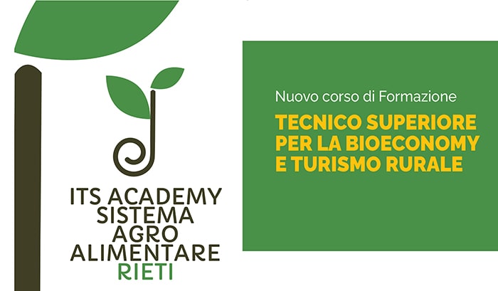 Aperte le iscrizioni al corso gratuito per “tecnico superiore in bioeconomy e turismo rurale” presso l’ITS agroalimentare di Rieti