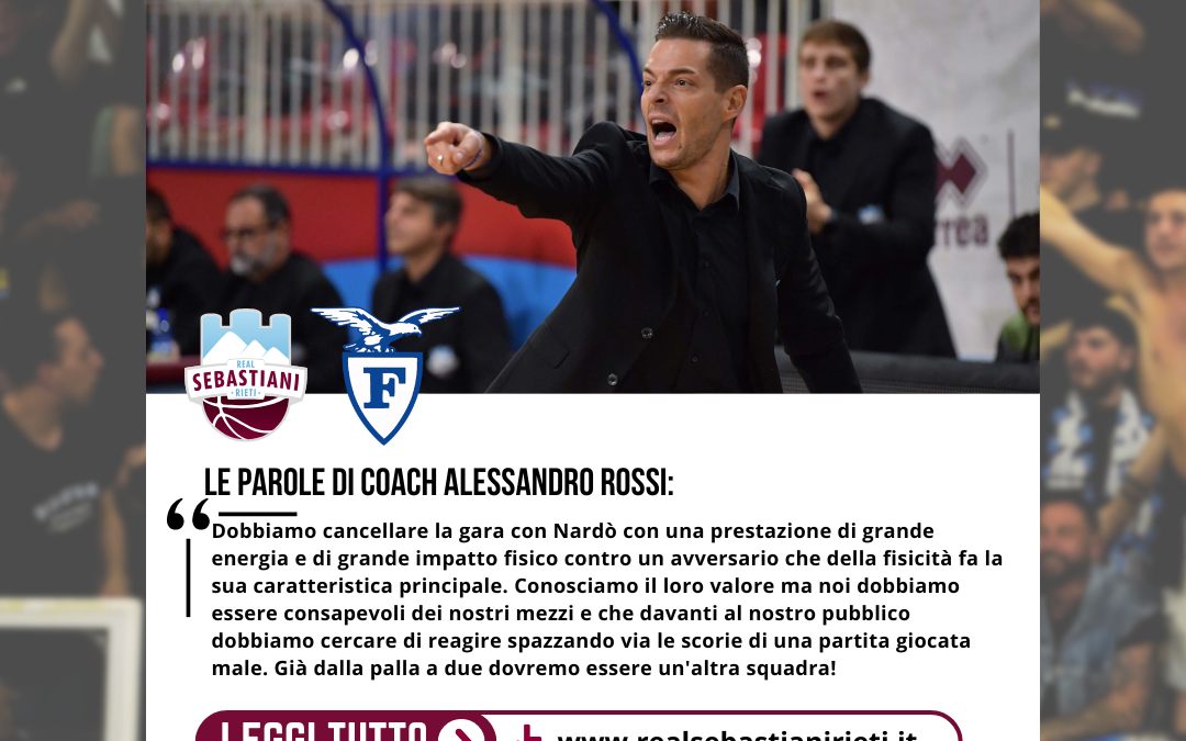Rsr vs. Bologna. Rossi: “Consapevolezza dei nostri mezzi”