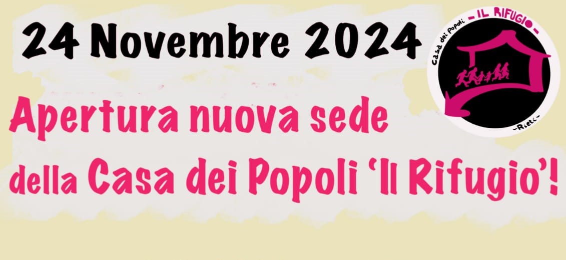 Inaugurazione della Casa dei Popoli “Il Rifugio” a Rieti