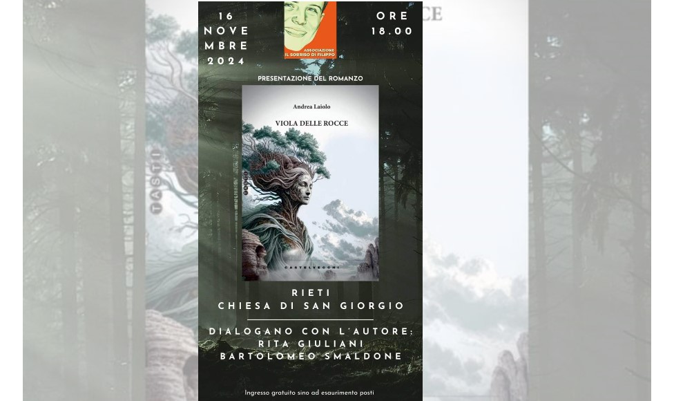 Il 16 novembre, Andrea Laiolo presenta il suo romanzo “Viola delle rocce”