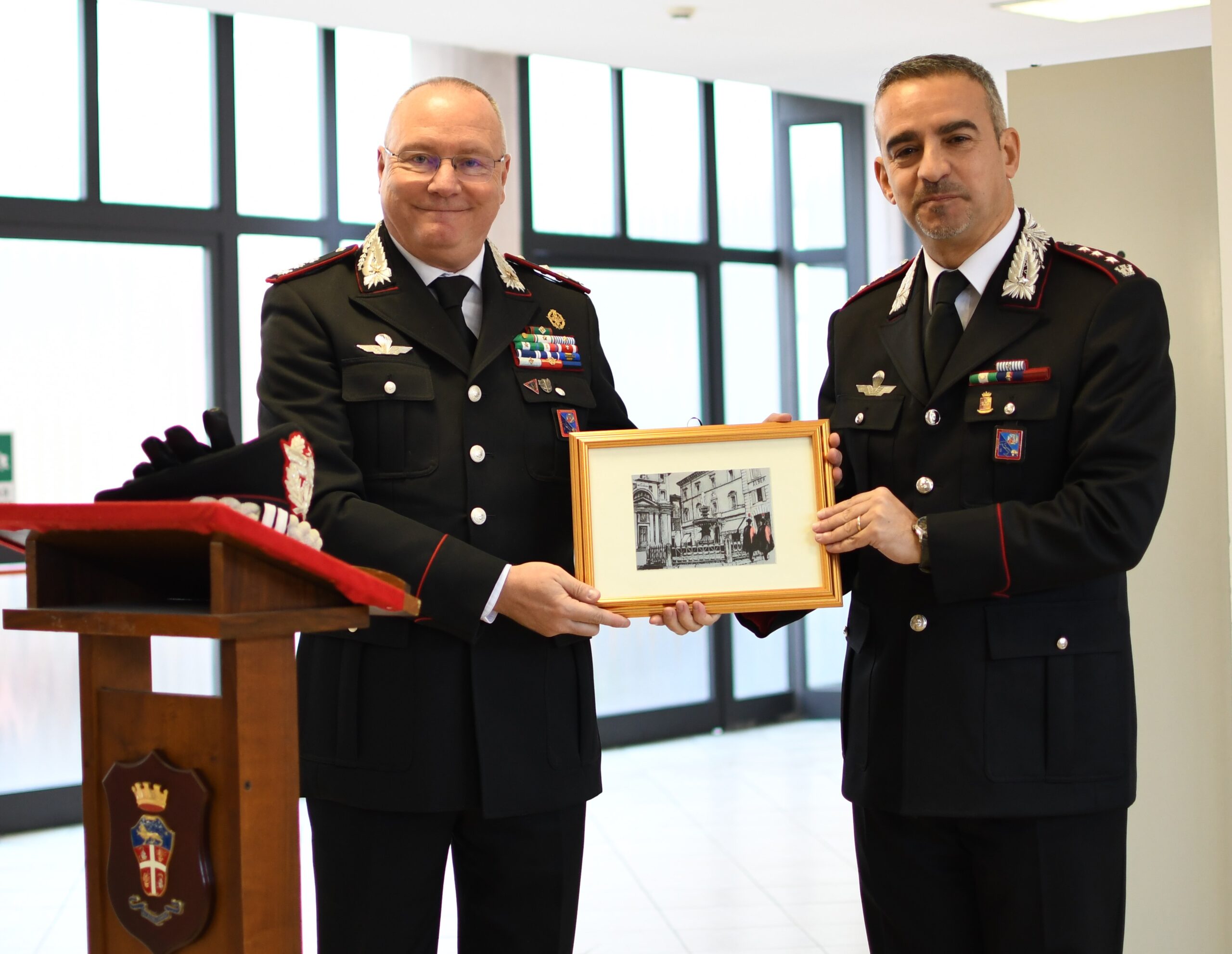 Il Generale di divisione Andrea Taurelli Salimbeni in visita al Comando provinciale di Rieti