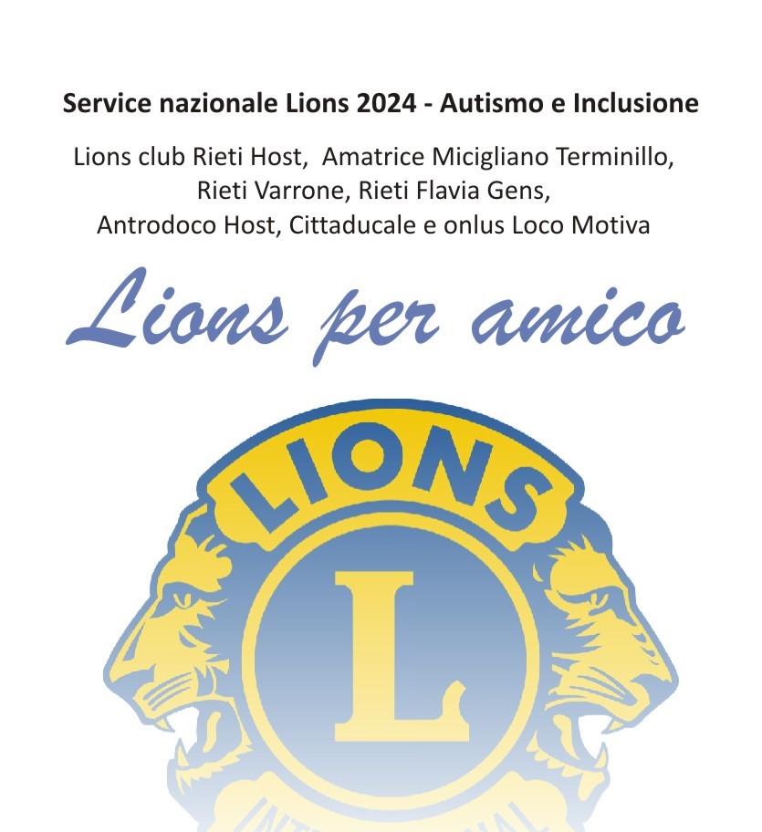 I Lions Club di Rieti e provincia si mobilitano a sostegno dei ragazzi autistici