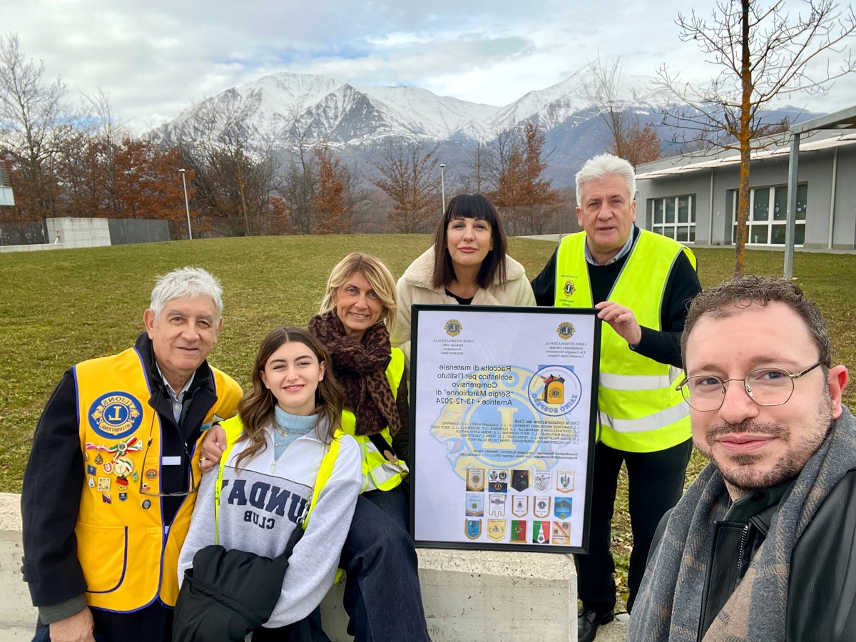 I Lions del Distretto 108 consegnano materiale didattico ad Amatrice per ‘Zaino Sospeso’