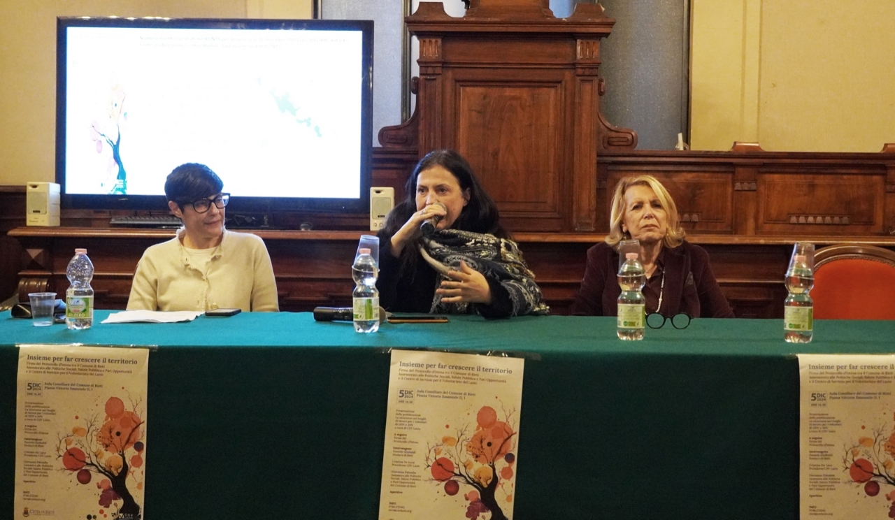 “Insieme per far crescere il territorio”, firmato il protocollo d’intesa tra Comune di Rieti e CSV Lazio