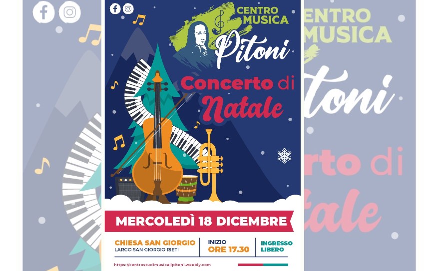 Il 18 dicembre Concerto Natalizio del Centro Studi Musicali G.O. Pitoni