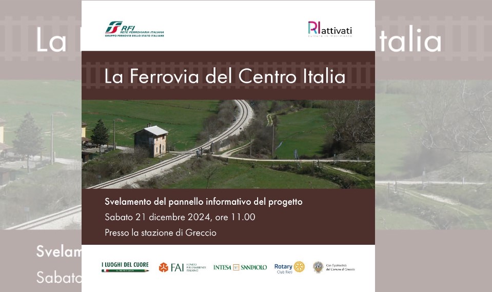 Greccio svela ultimo pannello informativo de ‘La Ferrovia del Centro Italia’