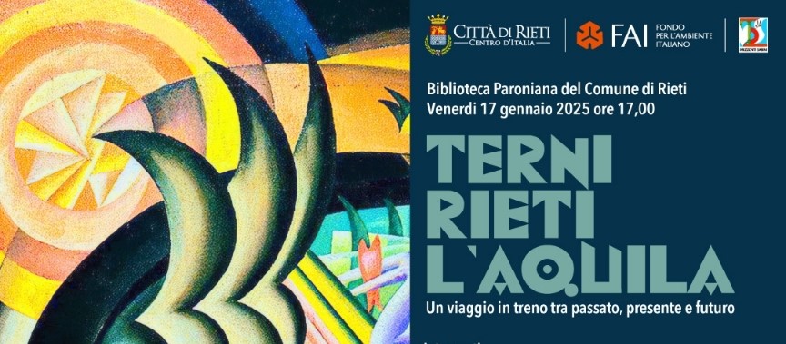 “Terni – Rieti – L’Aquila, un viaggio in treno tra passato, presente e futuro”: alla Biblioteca un convegno organizzato da Comune, Fai e Orizzonti Sabini