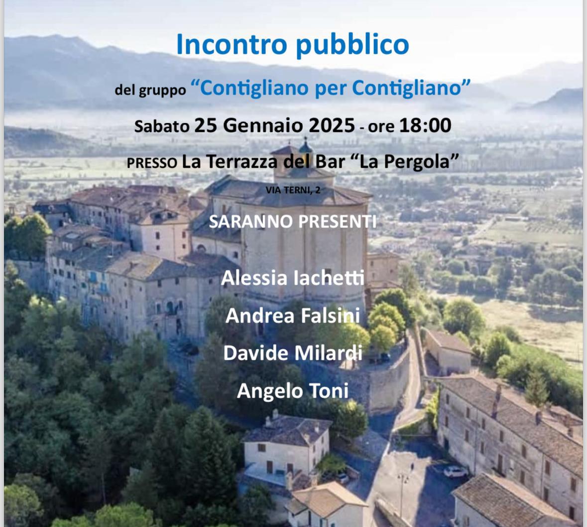 Incontro pubblico del gruppo “Contigliano per Contigliano”