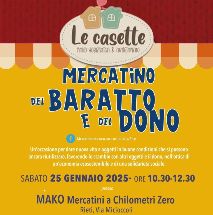 Torna il mercatino del baratto e del dono a Rieti:  la magia di dare nuova vita alle cose!