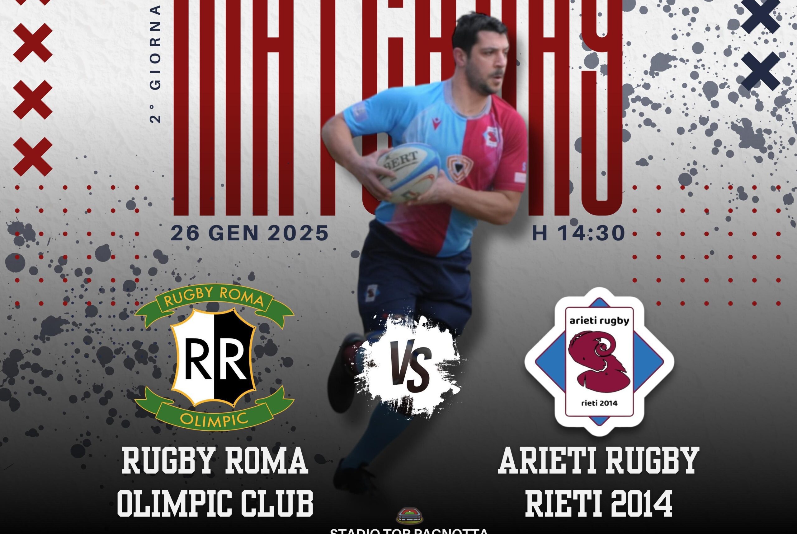 Gli Arieti Rugby domenica incontrano Rugby Roma Olympic
