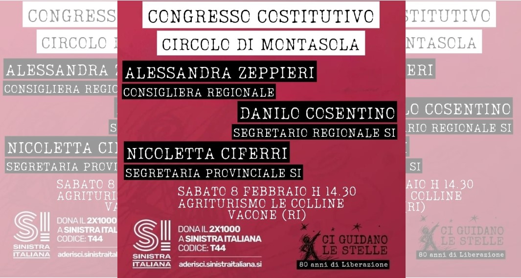 congresso SI Sinistra Italiana fonda a Montasola nuovo circolo
