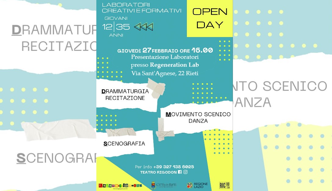 Giovedì 27 febbraio Open Day al Regeneration Lab