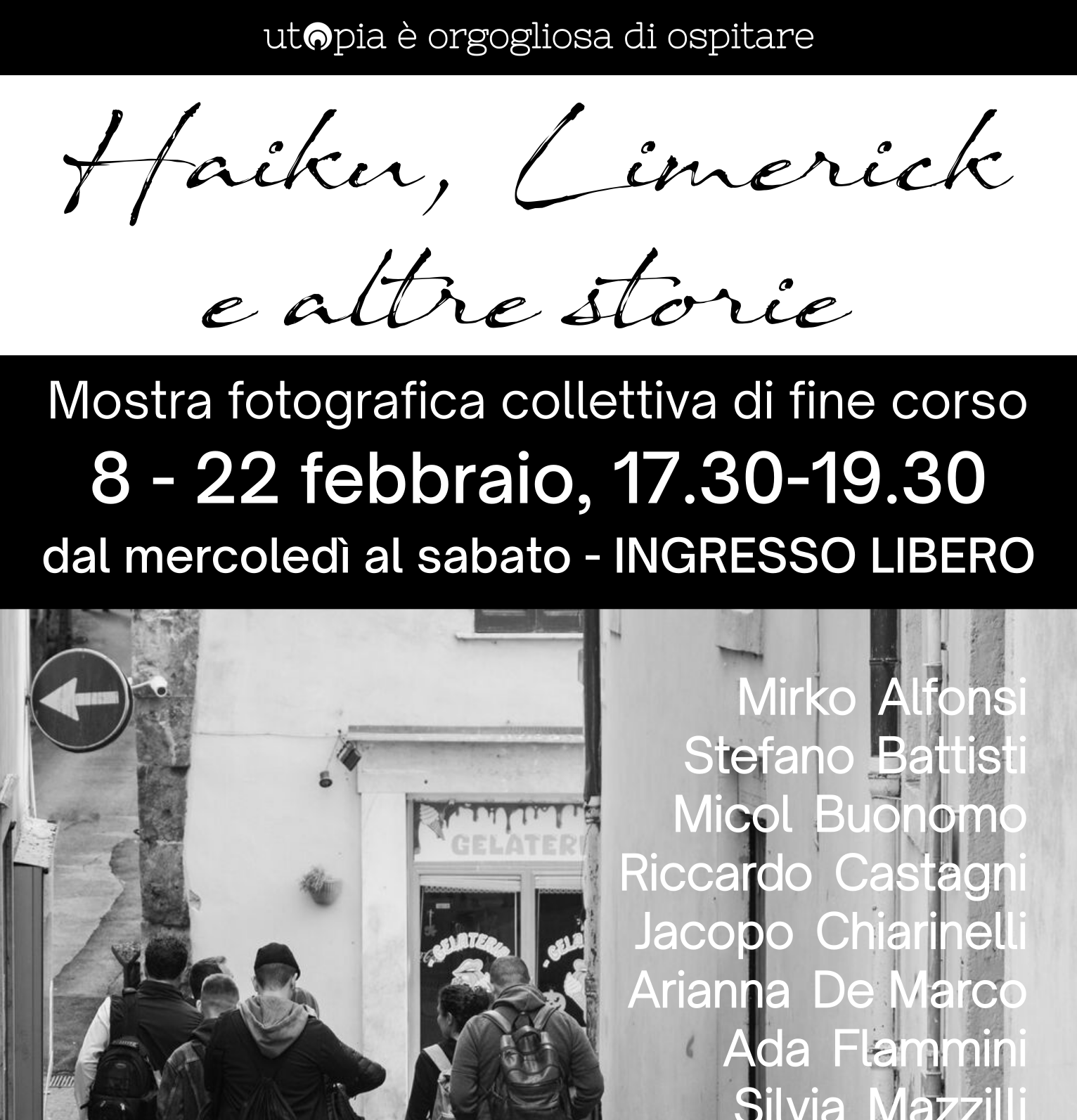 “Haiku, Limerick e altre storie”: da Utopia, la  mostra fotografica collettiva