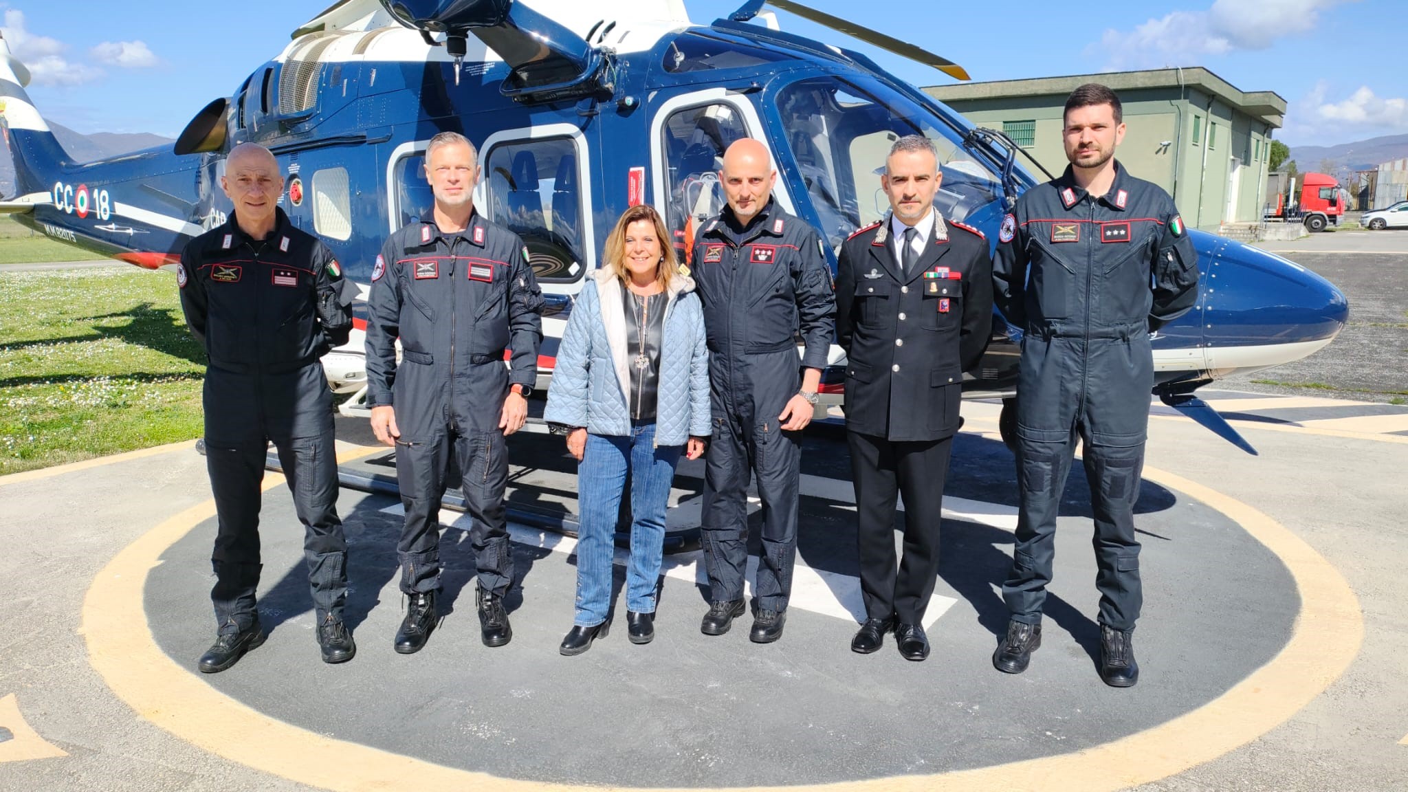 Il Prefetto di Rieti in volo con i Carabinieri per monitorare il territorio