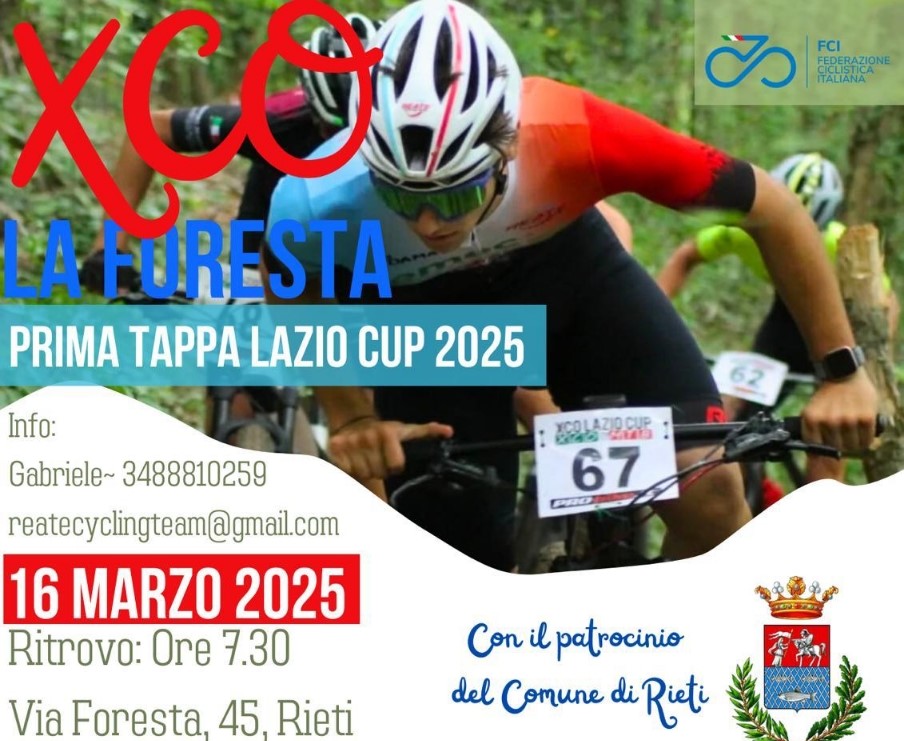 A Castelfranco la tappa inaugurale della Xco Lazio Cup 2025 organizzata dalla Reate Cycling Team