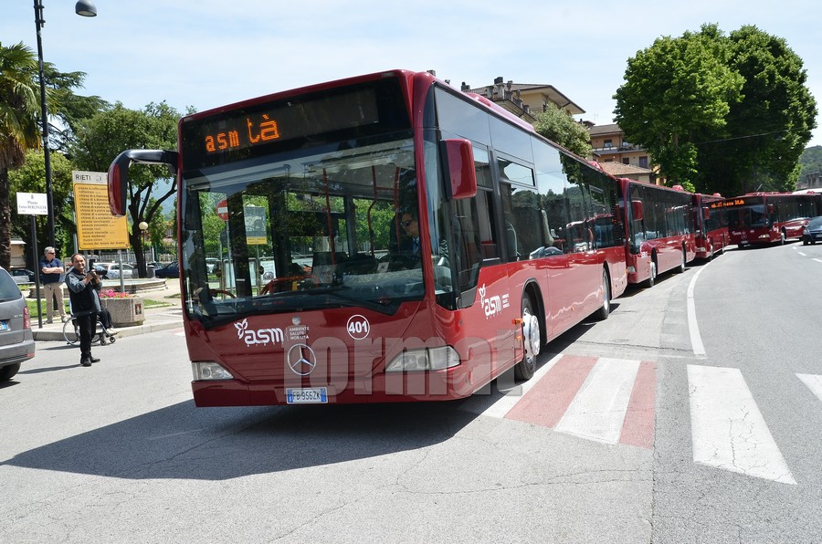 Asm e Comune di Rieti presentano 7 nuovi autobus per il Trasporto pubblico locale