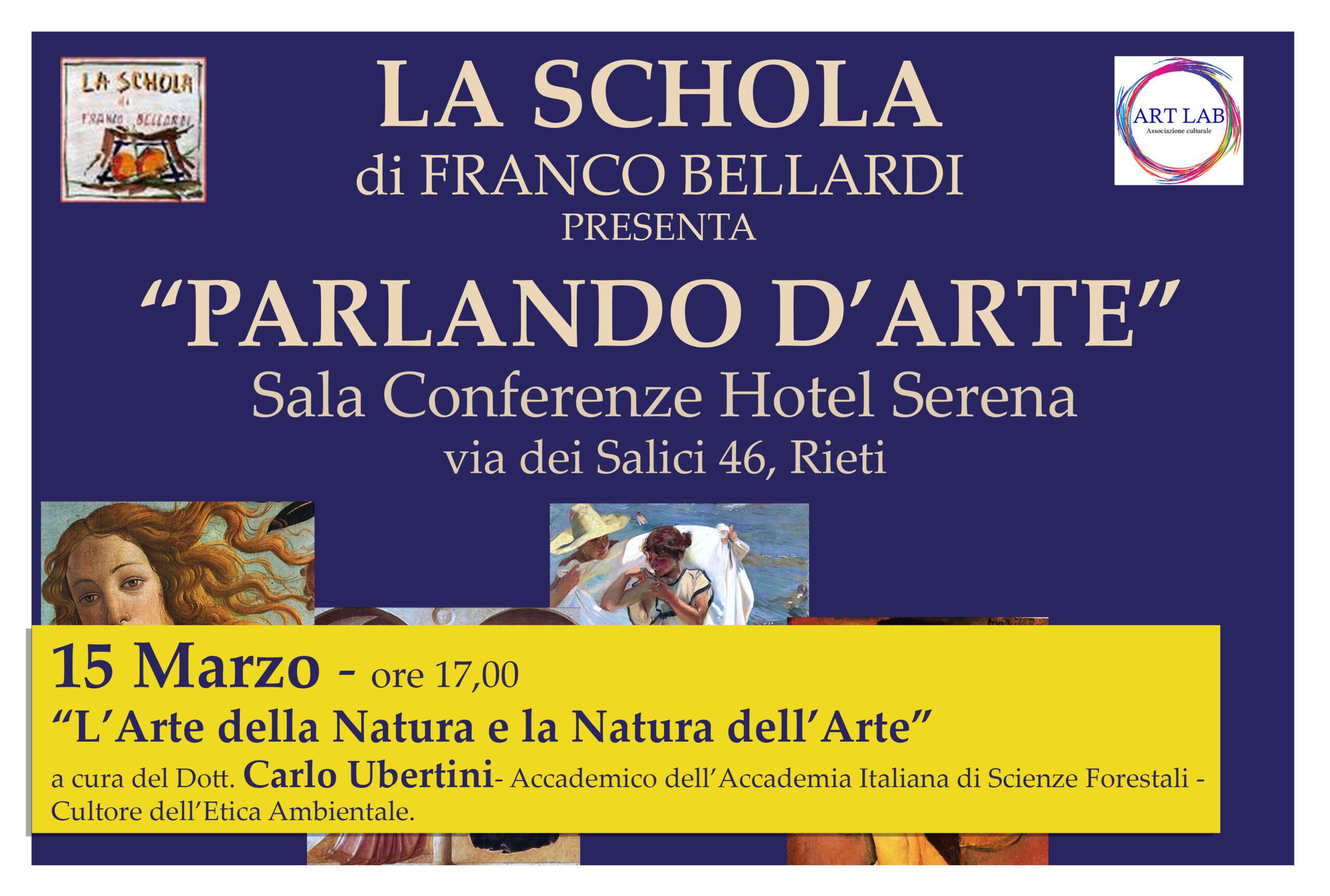 ‘Parlando d’Arte’, primo appuntamento della Schola di Franco Bellardi. Conferenza con Carlo Ubertini