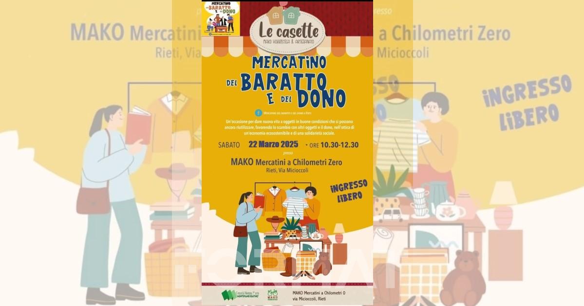 mercatino baratto e dono Mercatino del baratto e del dono 22 marzo Mako