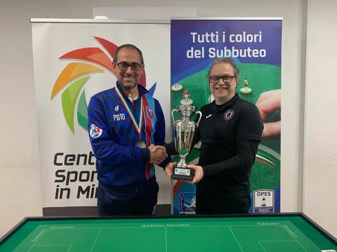 Daniele Pochesci vince il campionato regionale di calcio da tavolo