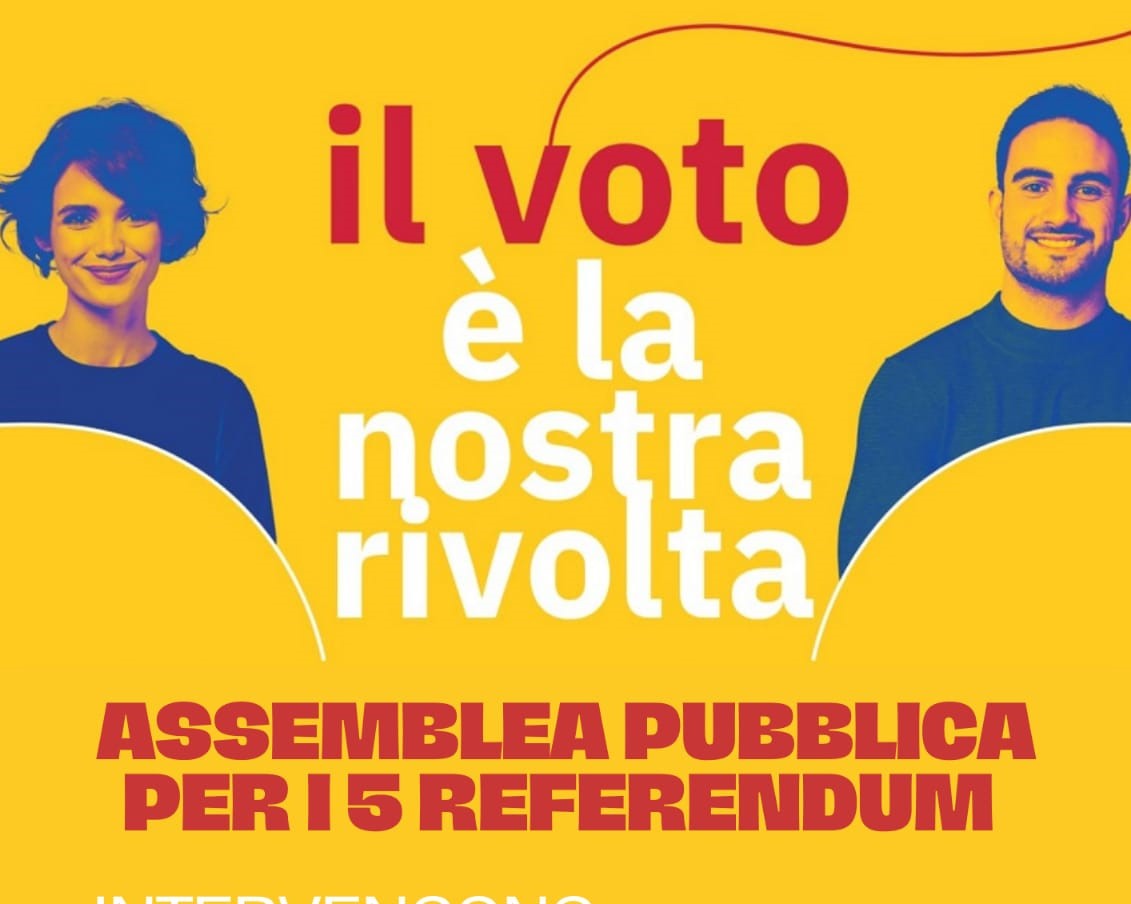 Segretaria Generale della Camera del lavoro CGIL di Rieti e Roma EVA: assemblea dei giovani sul tema referendum