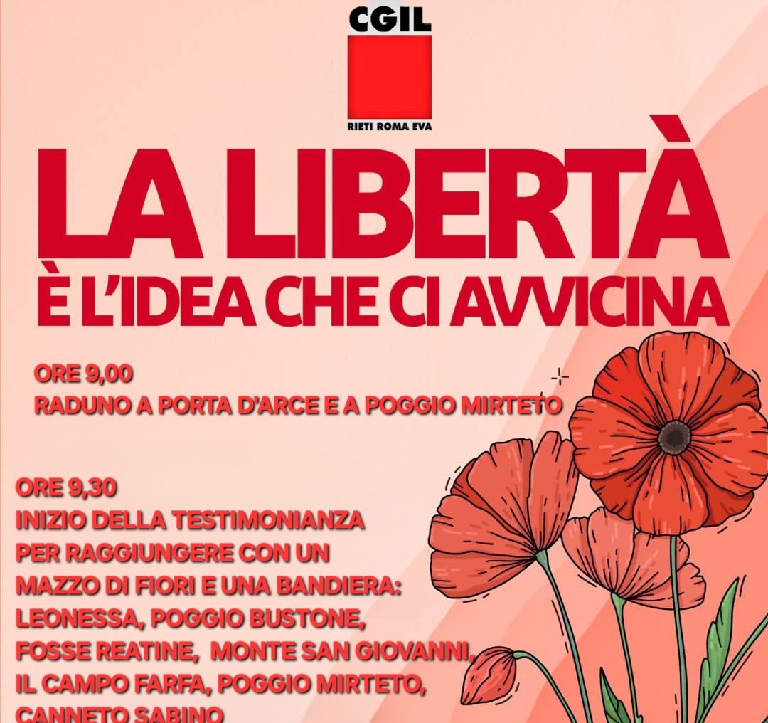 Cgil celebra l’80° anniversario della Liberazione con un omaggio ai luoghi simbolo della resistenza