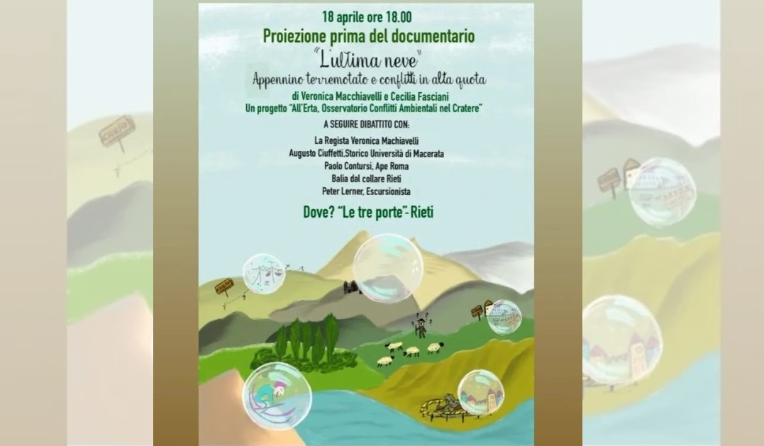 A Le Tre Porte “L’ultima Neve, Appennino terremotato e conflitti in alta quota”