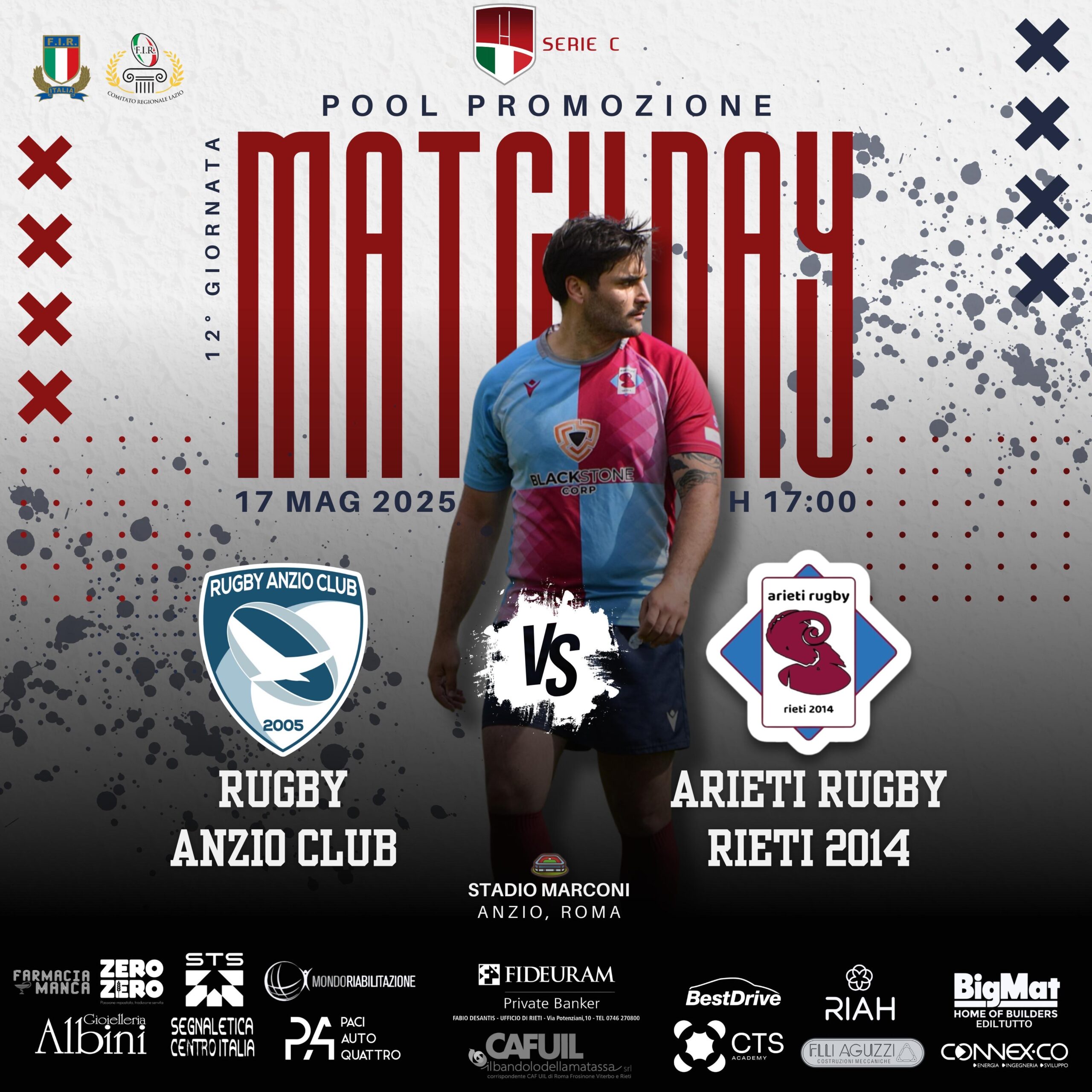 Gli Arieti rugby affrontano in trasferta l’Anzio, nella terzultima giornata del pool promozione della serie C