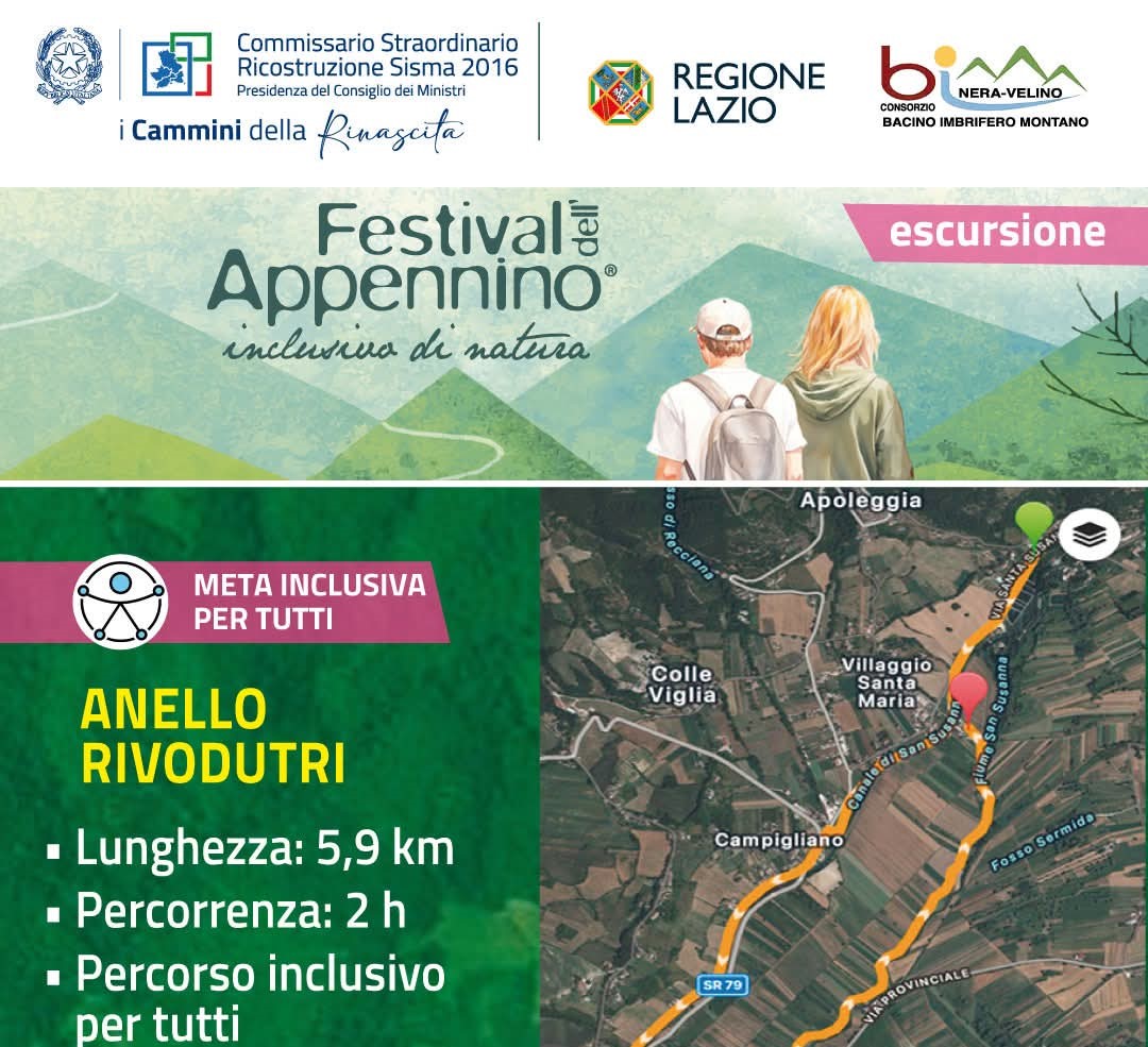 Festival dell’Appennino: domenica 11 maggio si celebra l’inclusivita’ alla Sorgente di S.Susanna di Rivodutri
