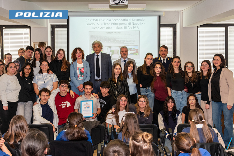 Progetto di educazione “PretenDiamo Legalità”. La Polizia di Stato premia le scuole reatine vincitrici della fase provinciale del concorso