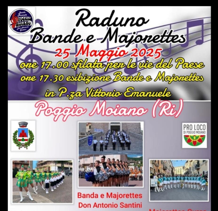 Raduno di Bande e Majorettes a Poggio Moiano