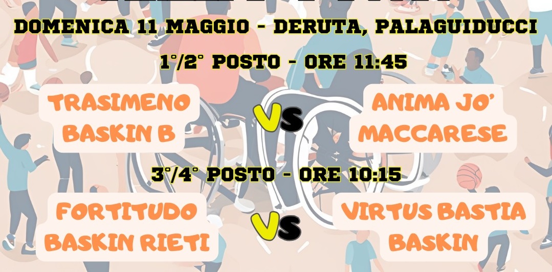Finali interregionali di Baskin Lazio-Umbria: a Deruta lo spettacolo dell’inclusione sportiva