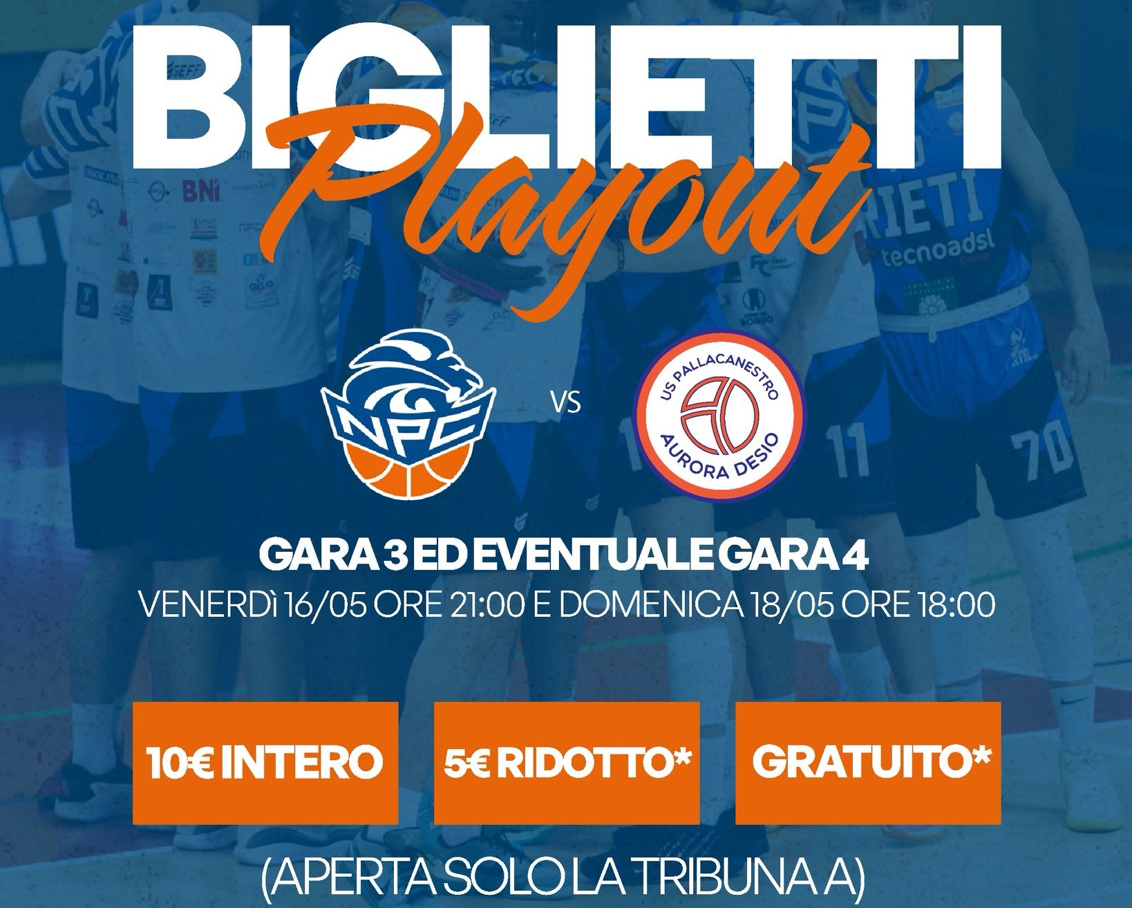 NPC: modalità di acquisto biglietti play-out