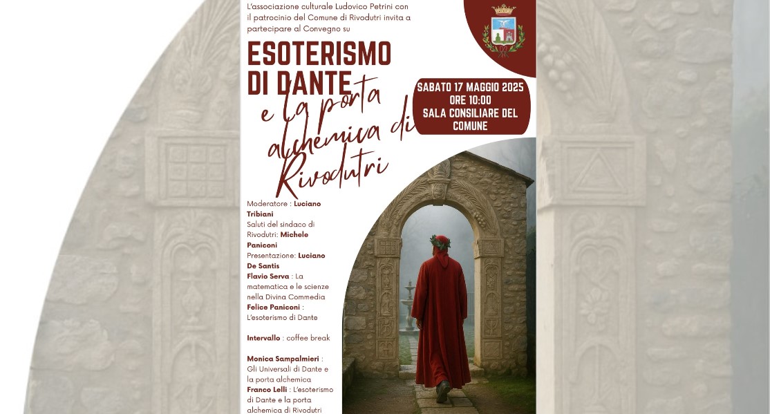 A Rivodutri “L’Esoterismo di Dante” convegno tra Simboli, Alchimia e Scienze nella Divina Commedia