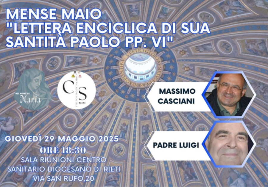 “Mense Maio” il 29 maggio incontro su devozione mariana e preghiera per la pace
