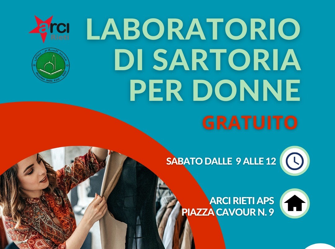 Al via il laboratorio gratuito di sartoria per donne presso Arci Rieti