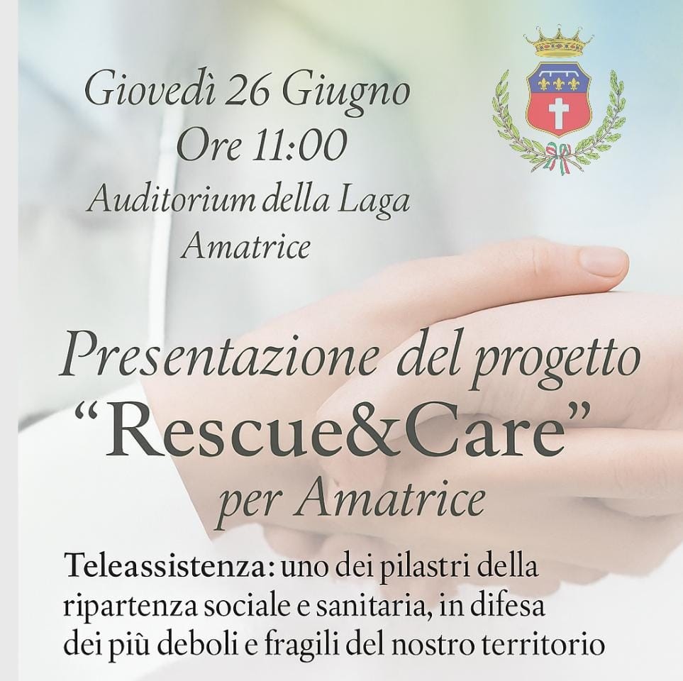 Amatrice, presentazione del progetto “Rescue&Care”