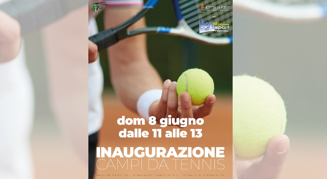 Domenica 8 giugno, l’inaugurazione dei campi da tennis comunali di via Theseider