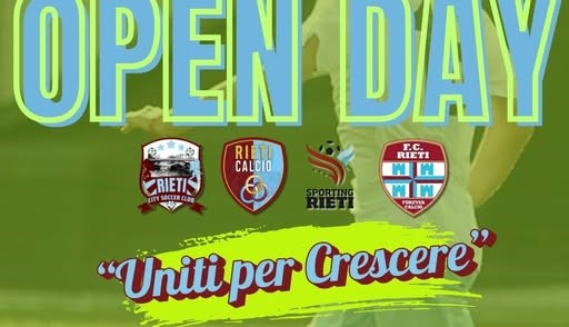 Open Day “Uniti per Crescere”: tre giorni di calcio e talento a disposizione delle società reatine