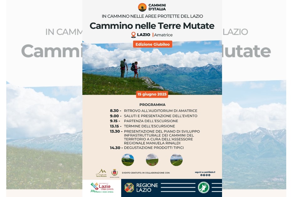 Il 15 giugno ad Amatrice “Cammino nelle Terre Mutate”: viaggio nelle aree protette del Lazio tra memoria e rinascita