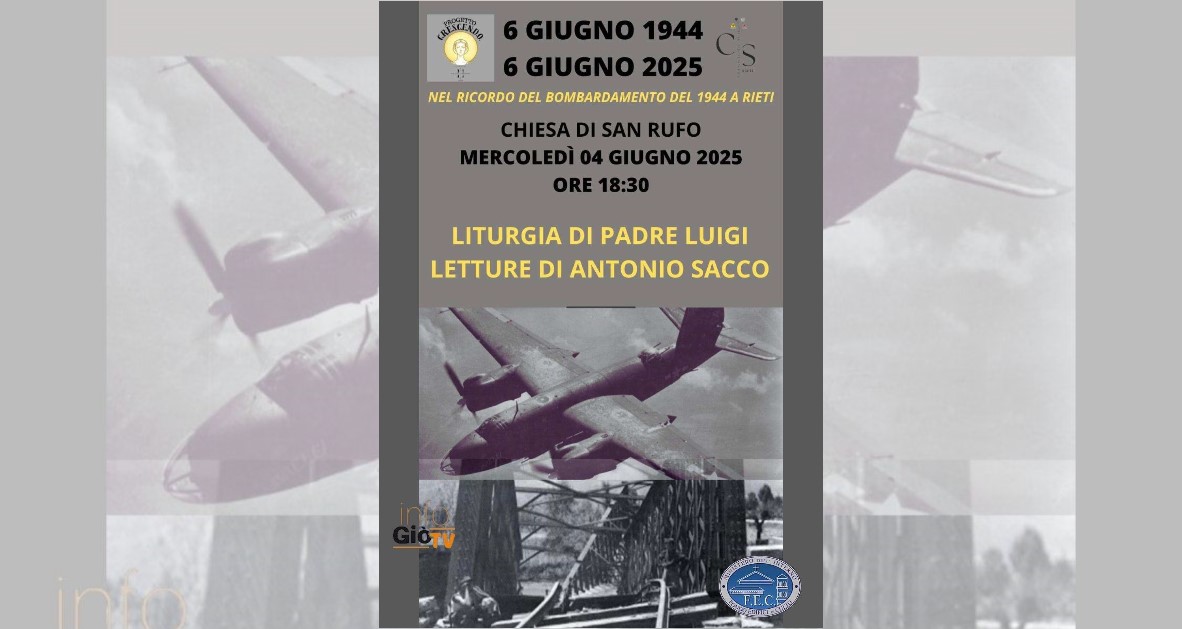 Nella Chiesa di San Rufo, il ricordo del bombardamento del 6 giugno 1944 a Rieti
