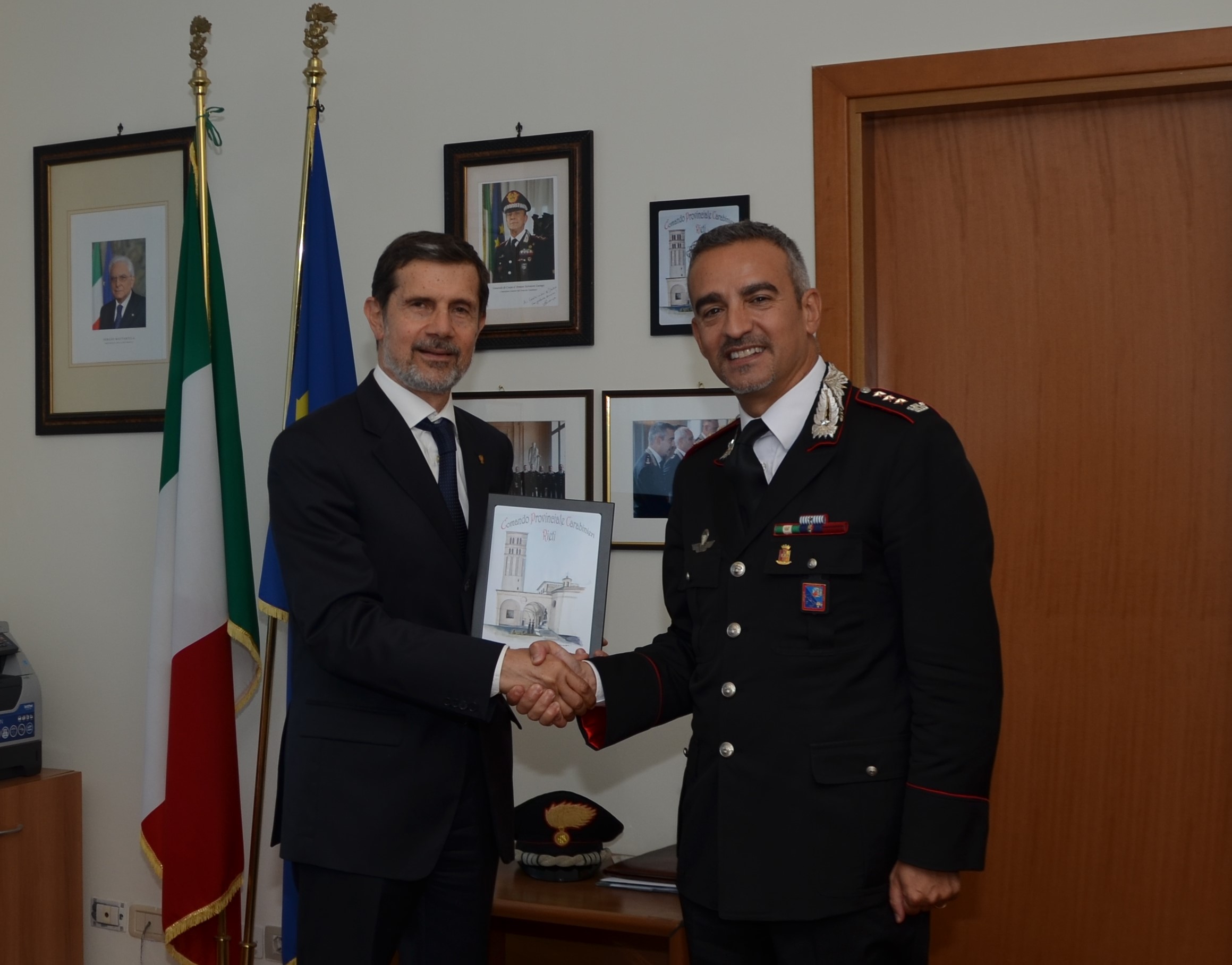 Il nuovo Questore Pasquale Fiocco in visita al Comando Provinciale dei Carabinieri