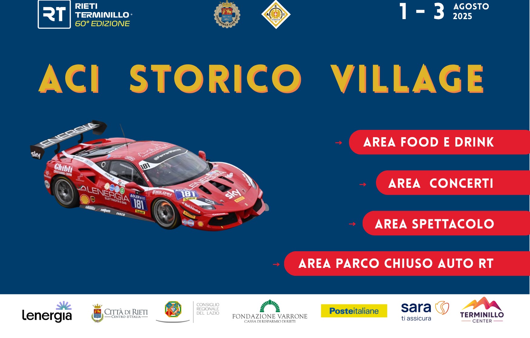 Rieti Terminillo: la novità dell’apertura per tre giorni dell’Aci Storico Village al piazzale Tre Faggi
