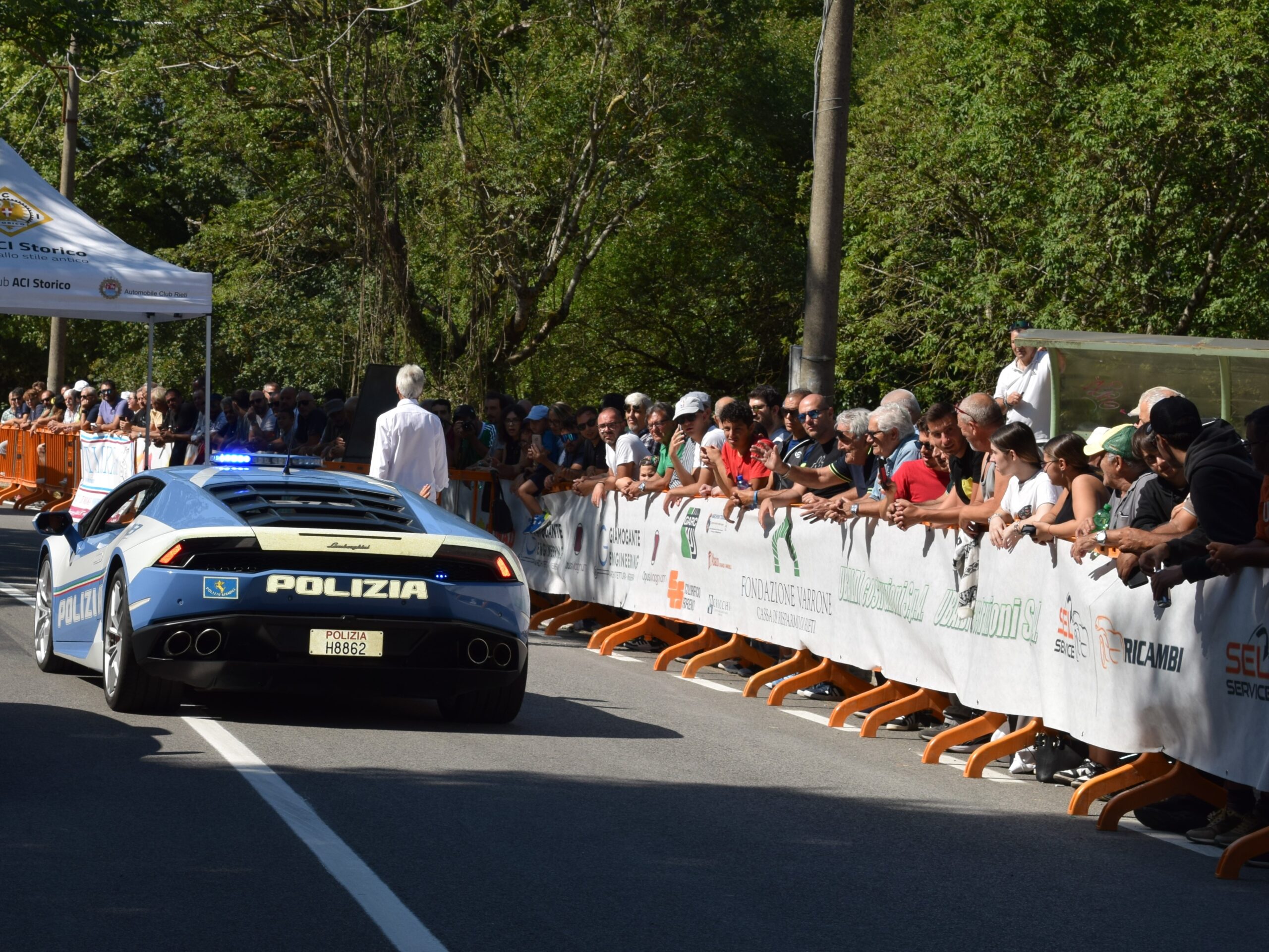 La Lamborghini Huracán della Polizia di Stato al Terminillo in occasione della “60^ Rieti-Terminillo – 58^ Coppa Carotti”
