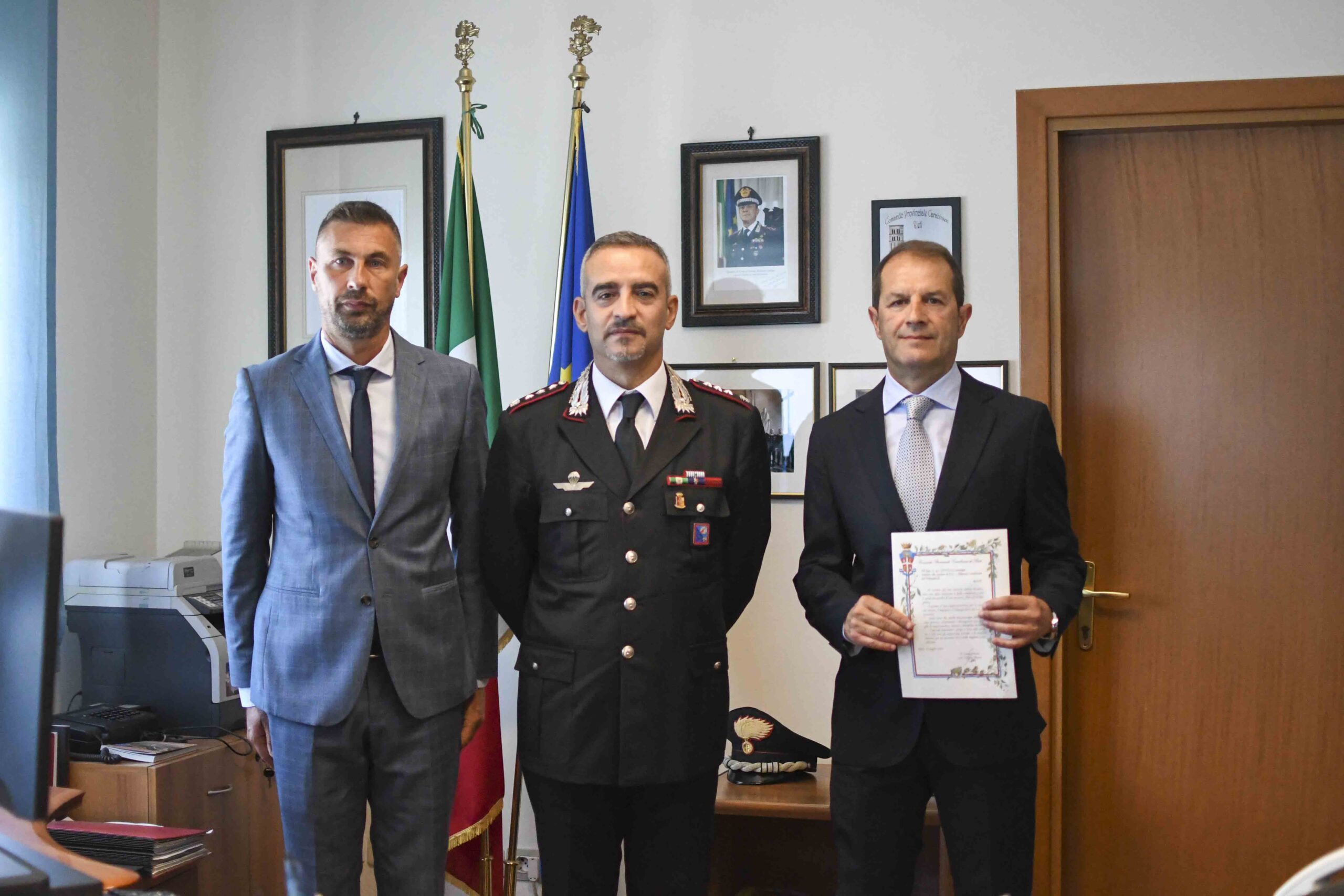 L’Arma dei Carabinieri saluta l’Appuntato Scelto qualifica speciale Santilli Giuseppe che lascia il servizio attivo