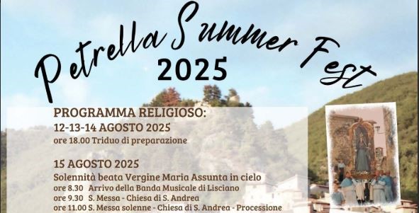 Petrella Salto celebra l’Assunta e San Rocco con il Summer Fest 2025