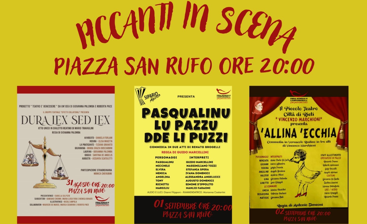 Piccanti in scena: sette sere di risate e dialetto in piazza San Rufo