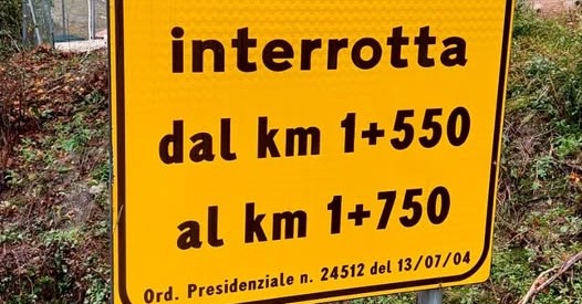 strada interrotta