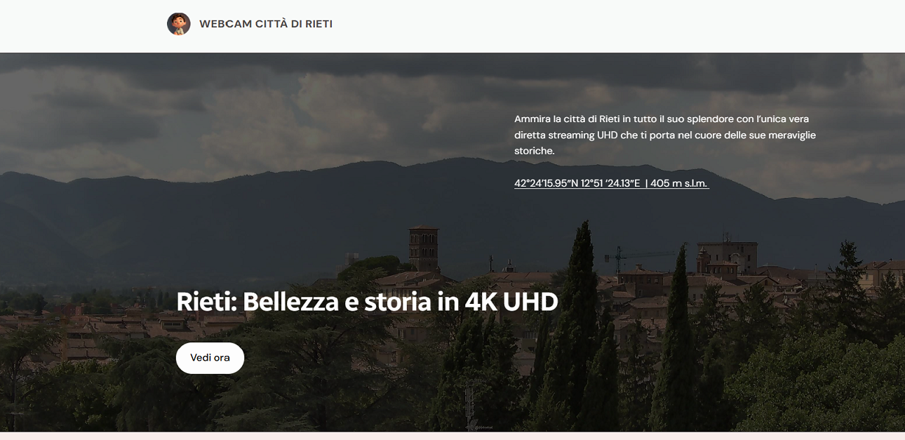 Un anno con gli occhi su Rieti: la webcam che racconta la città in tempo reale