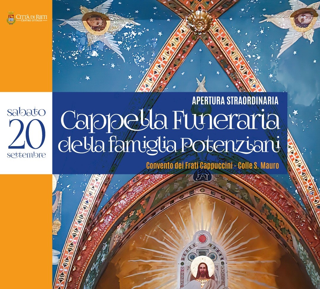 Apertura straordinaria della cappella funeraria Potenziani: visite guidate sabato 20 settembre. Ecco come partecipare