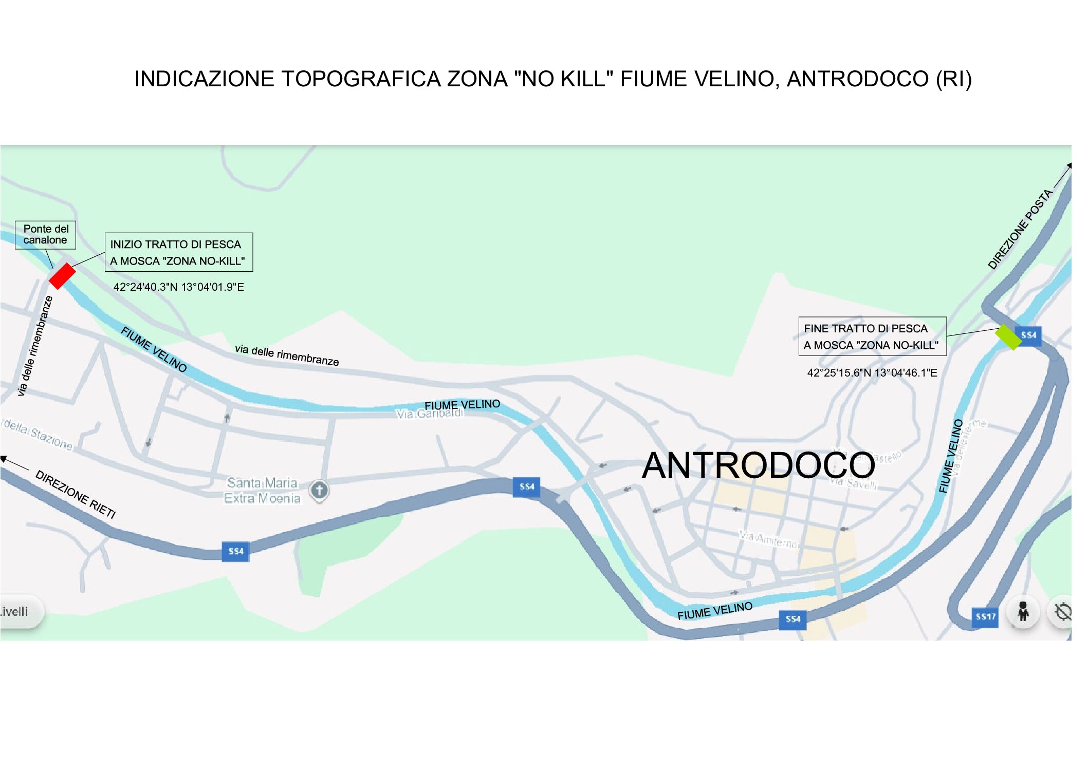 Antrodoco, nuovo tratto di pesca “No Kill” sul fiume Velino